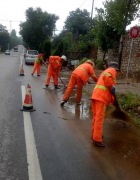 博山小修做好雨季巡查，保障道路安全暢通